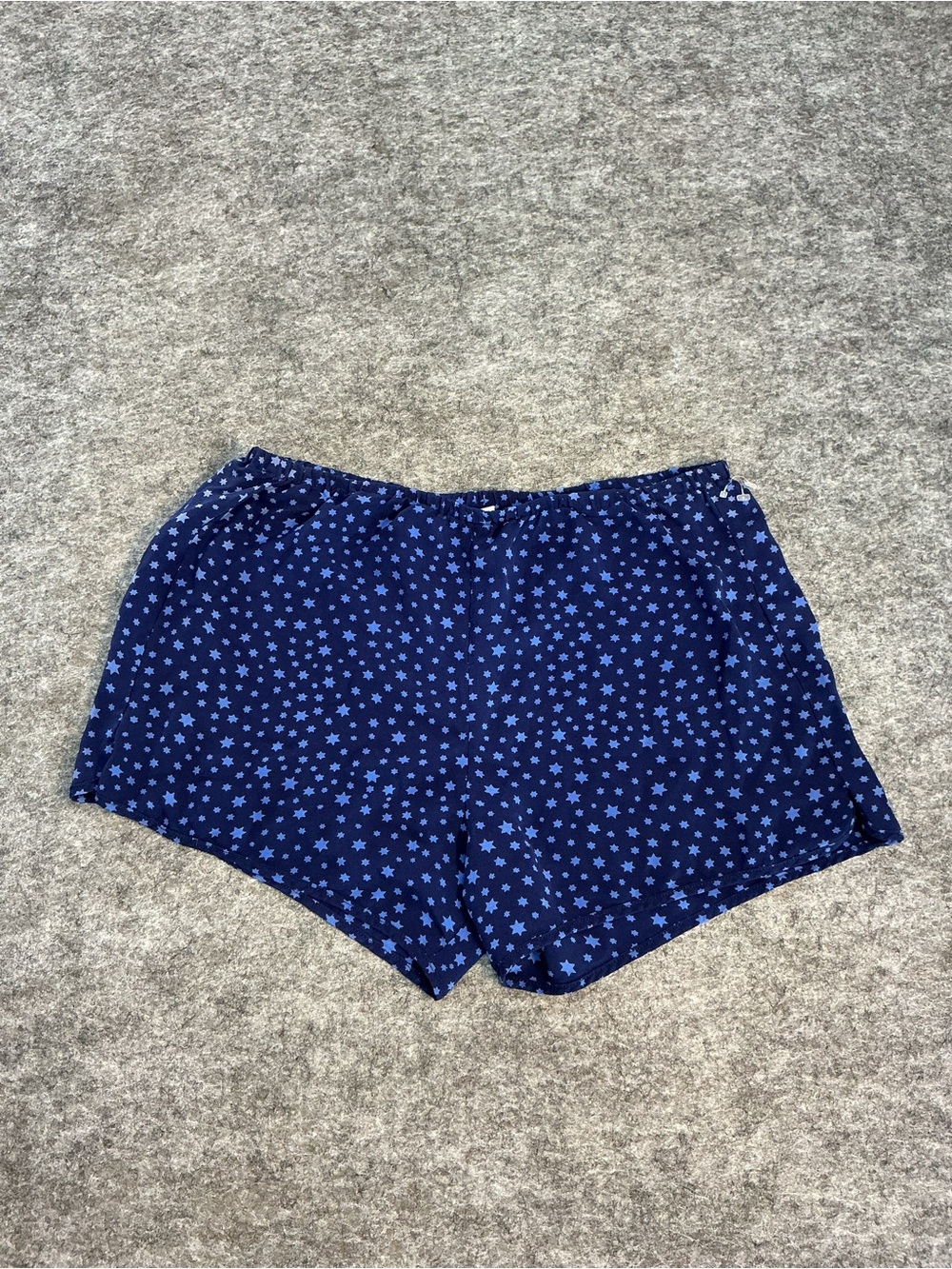 Creatures of Comfort Blue Silk Star Print Mini Pajama Shorts Size L